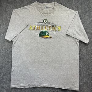 Oakland A’s Athletics Men’s Vintage MLB T-Shirt Size (XL) Y2K 2007 Gray CSA Tag